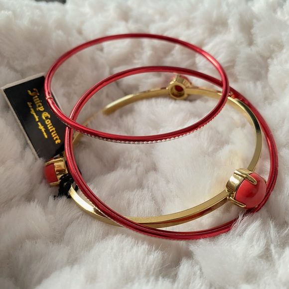 Juicy Couture Gold Tone 3-pieces Bangle  Bracelet NWT - Picture 7 of 11